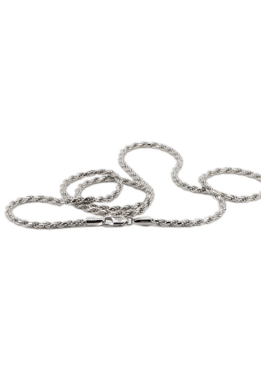 Silver Rope Chain - 3mm