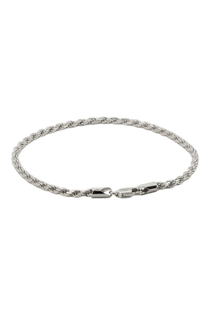 Silver Rope Bracelet - 3mm