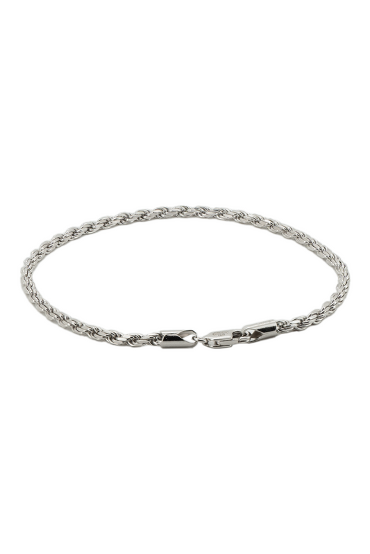 Silver Rope Bracelet - 3mm